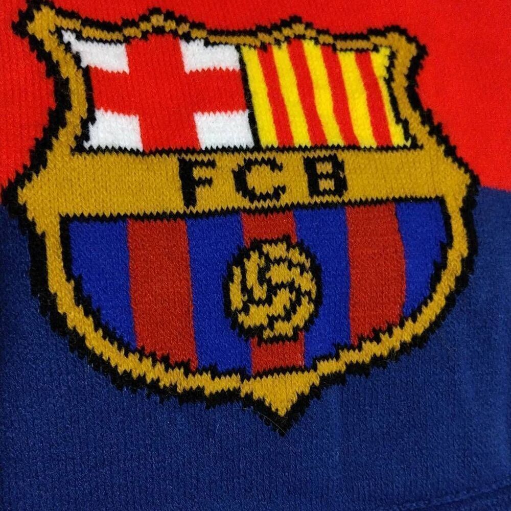 FBC Barcelona Authentic Official Licensed Reversible Soccer Scarf Winter Blue NW